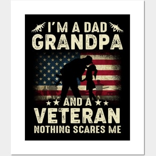 I'm A Dad Grandpa And Veteran Fathers Day Veteran Posters and Art